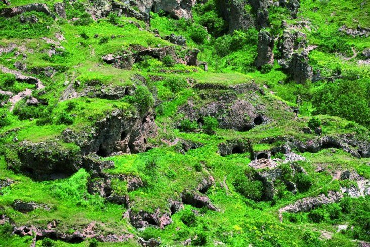 Click to enlarge village of Tegh Caves