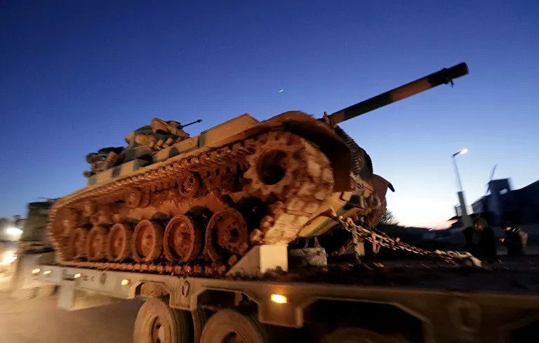 Turkish military vehicles Bab al-Hawa crossing