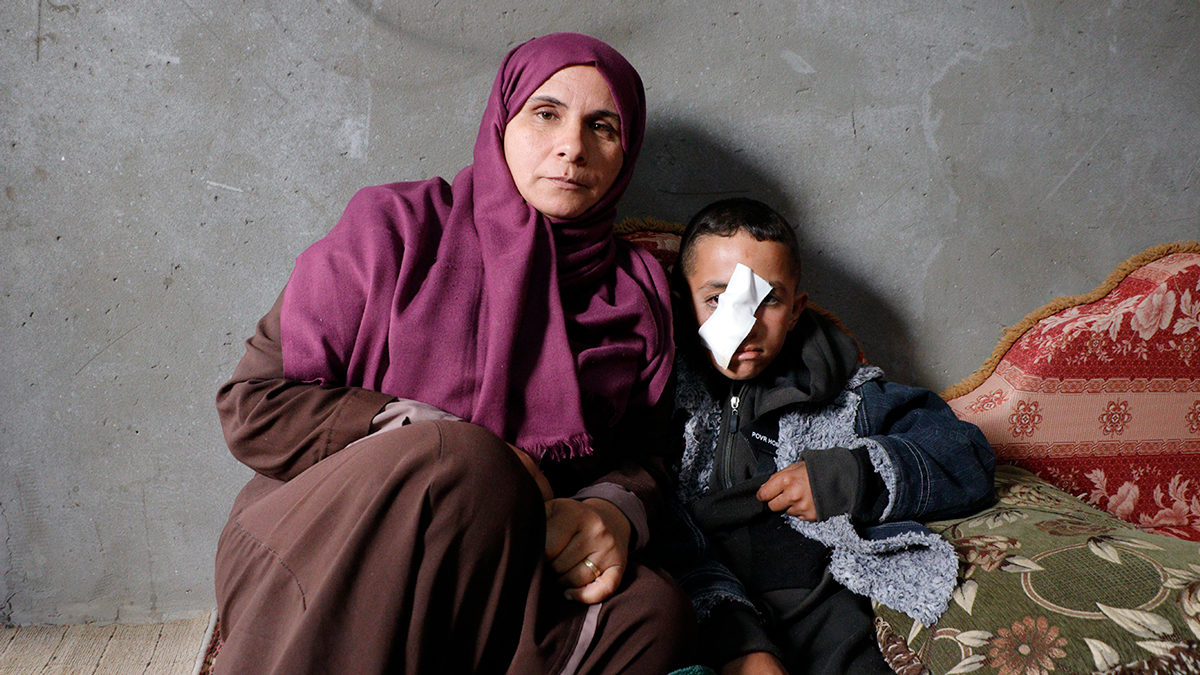 palestinian lose eye protests Gaza IDF Israel