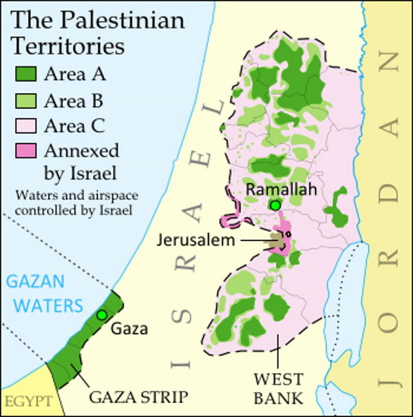 Click to enlarge israel west bank area a b c annex