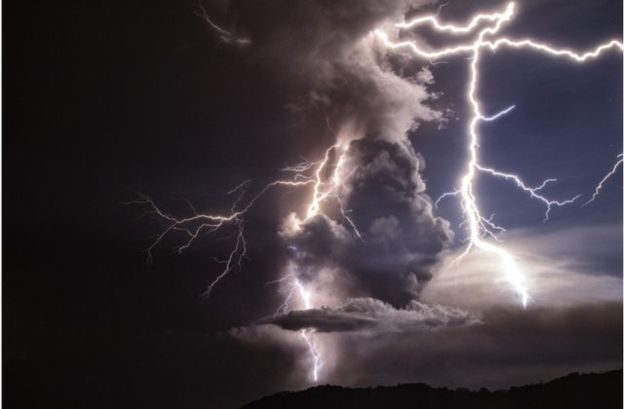 Click to enlarge lightning volcano