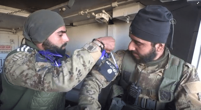 Click to enlarge turkey-backed militants jihadists idlib