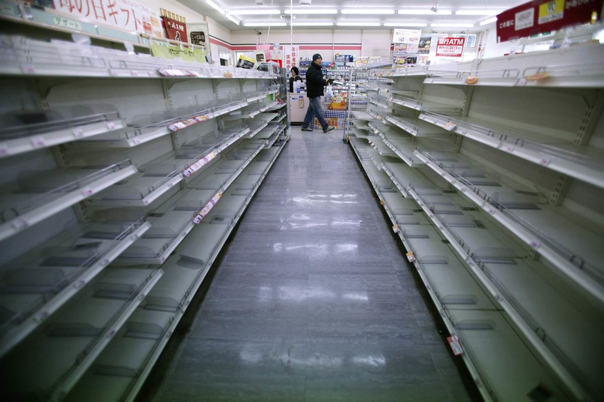 empty shelves
