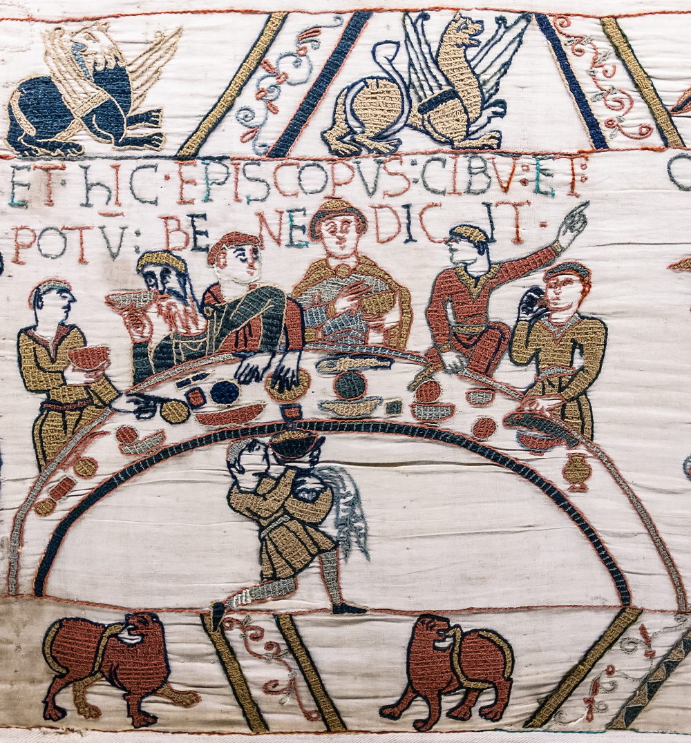 Bayeaux Tapestry feast scene