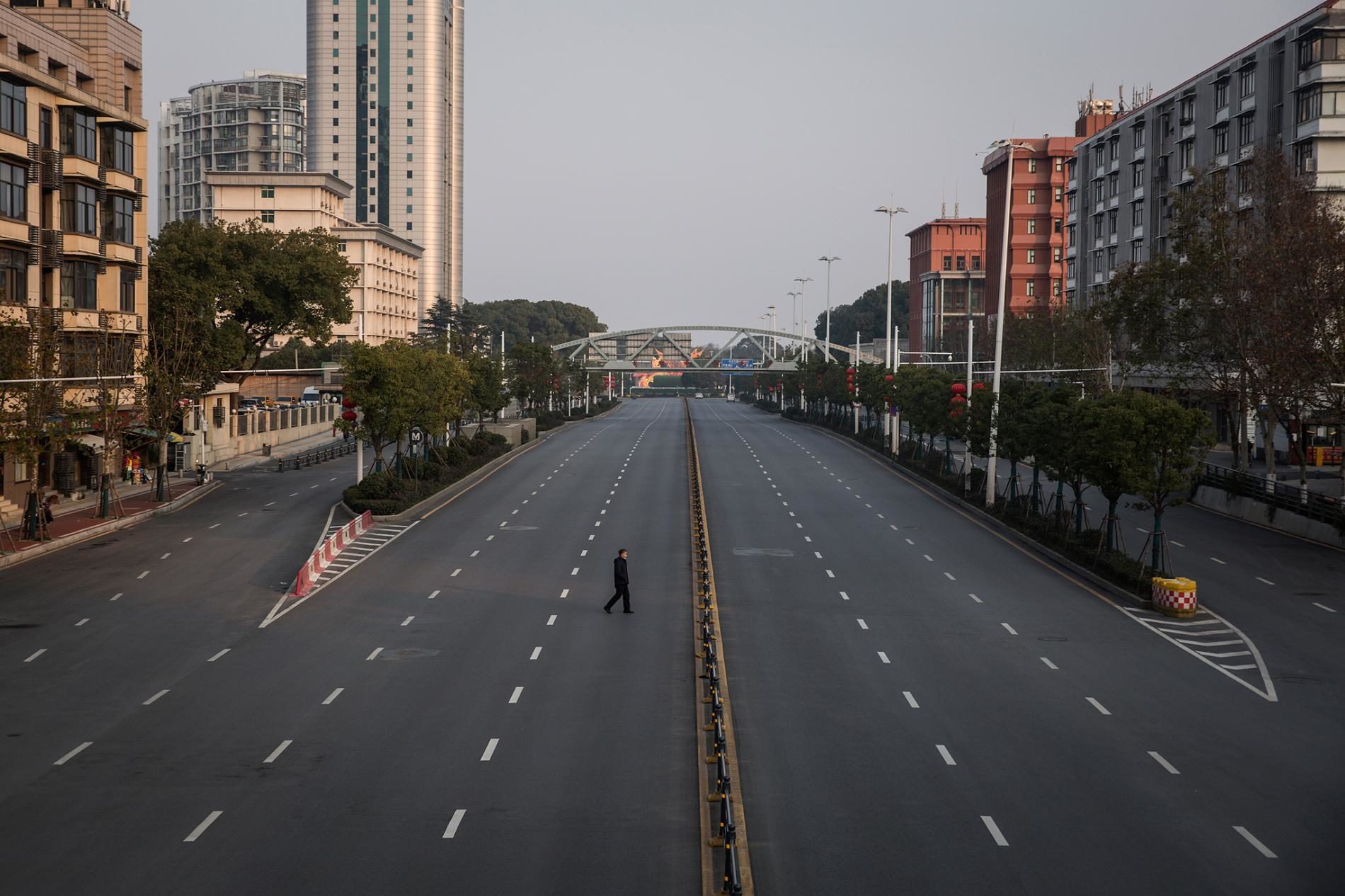 Click to enlarge Wuhan en quarantaine