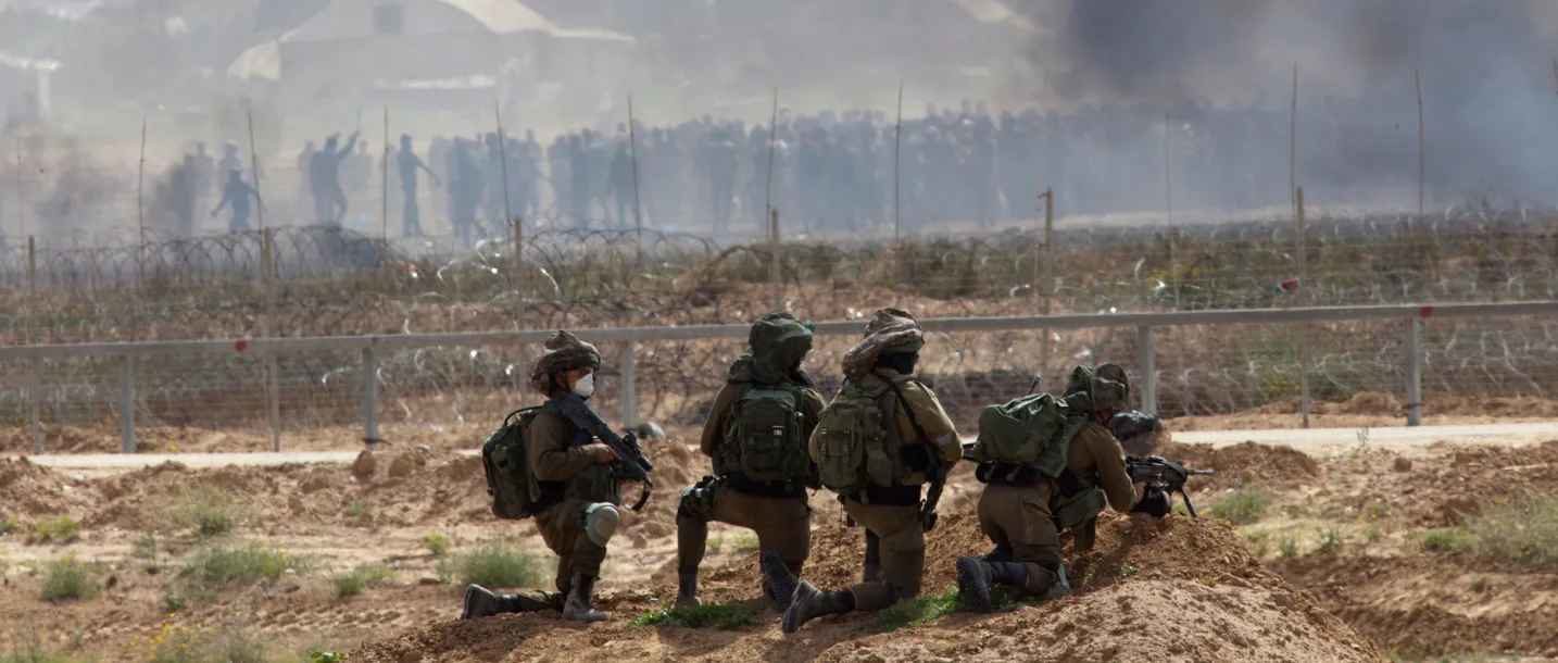 Israeli snipers on the Gaza border