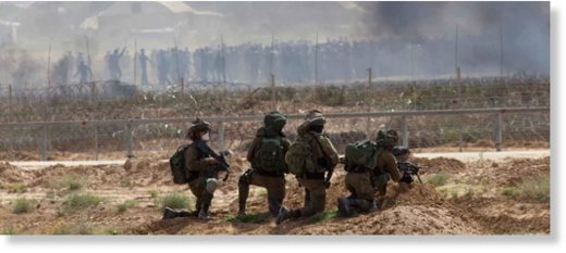 Israeli snipers on the Gaza border