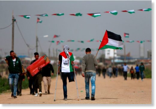 Click to enlarge Palestinian amputee
