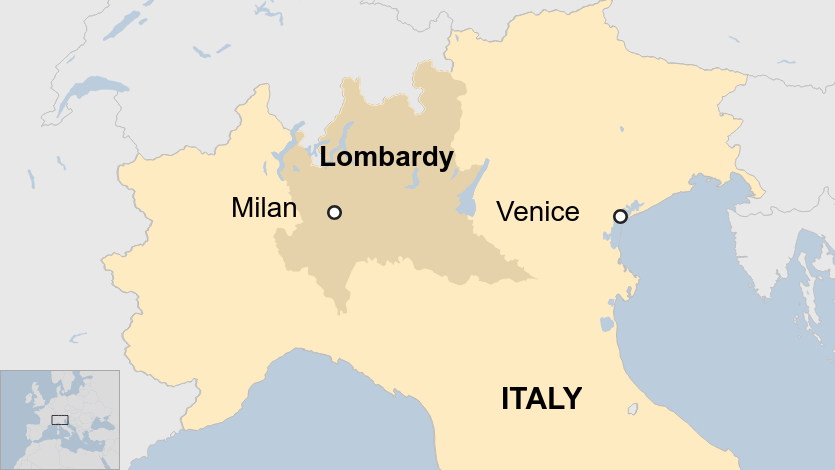 Italy quarantine map