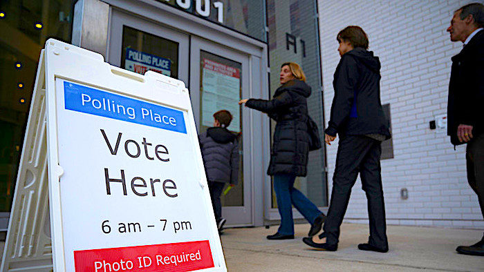 Click to enlarge Polling place,