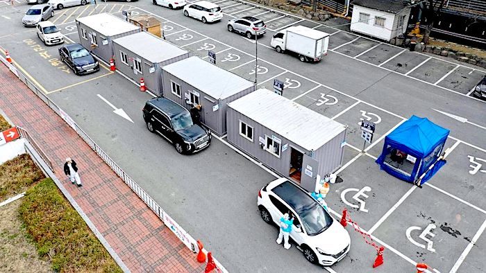 Click to enlarge Drive-thru clinic