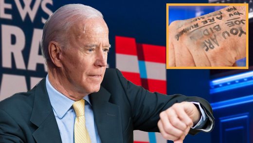 Disaster at rally as Biden smudges note on hand reading, 'you are Joe Biden and you are running for president'