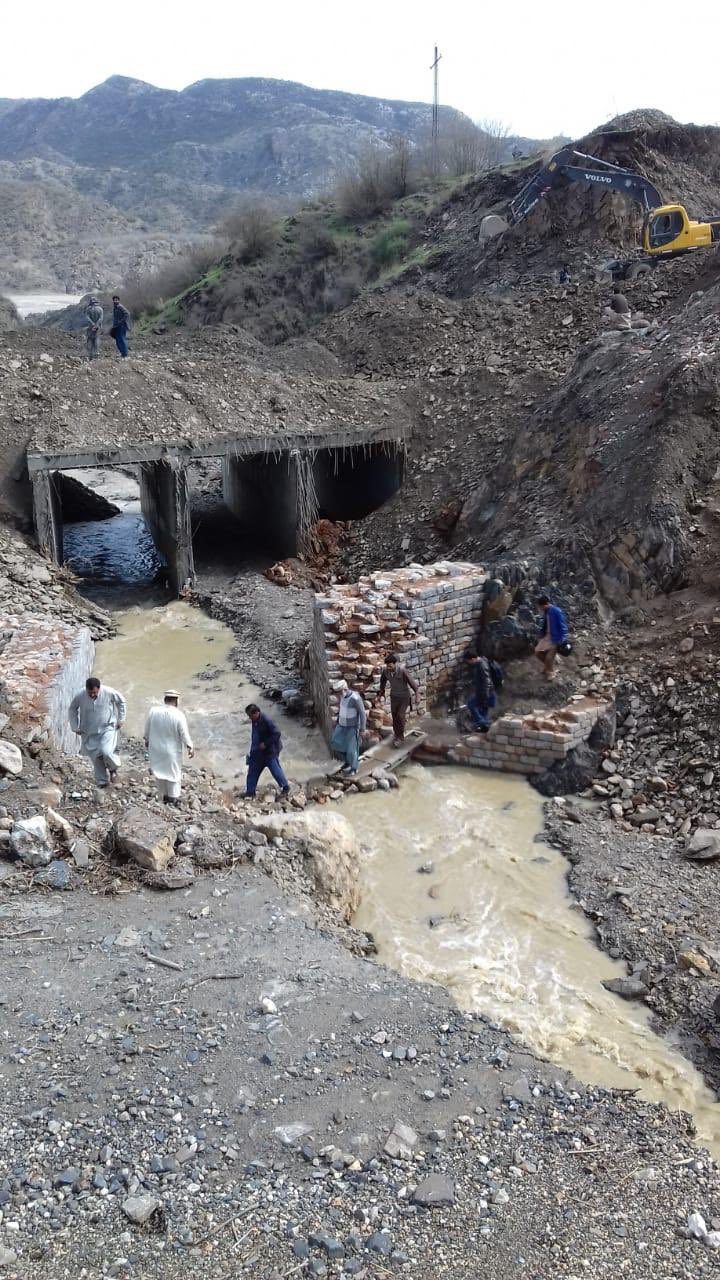 Flood and rain damage in Khyber Pakhtunkhwa, Pakistan, March 2020.