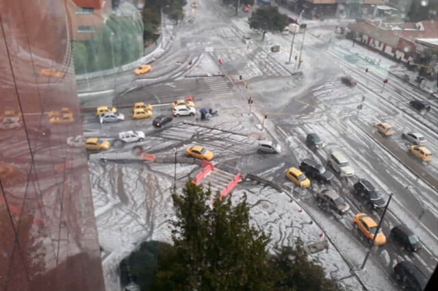 Hailstorm in Bogota