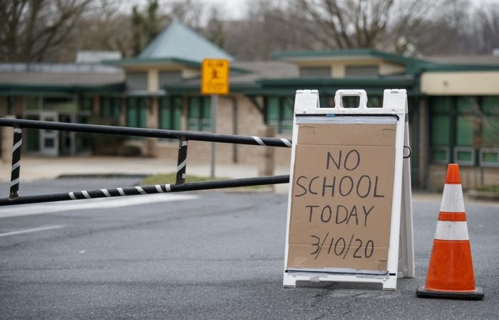 Click to enlarge No School Today sign