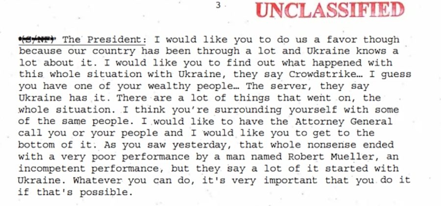 Click to enlarge trump transcript Ukraine call zelensky