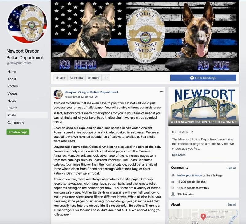 newport oregon police FB