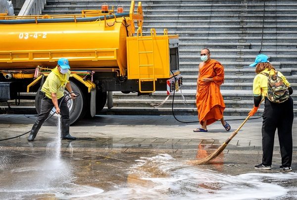 Cleaning street