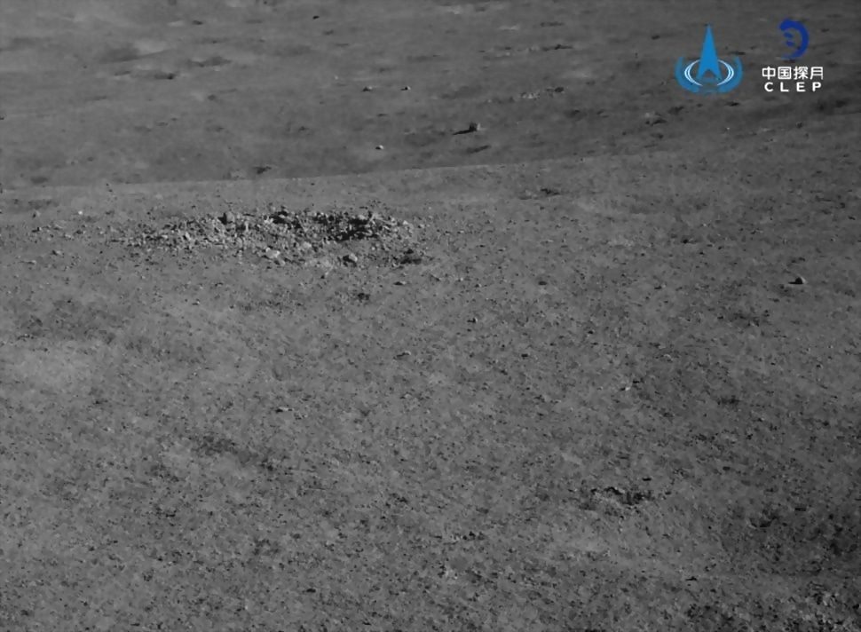 Click to enlarge impact crater lunar far side moon