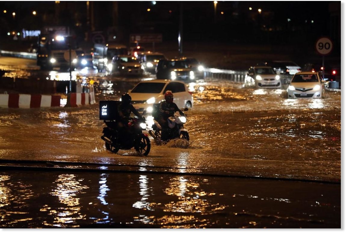 UAE weather Dubai hit by spectacular lightning, rain storm, hail and