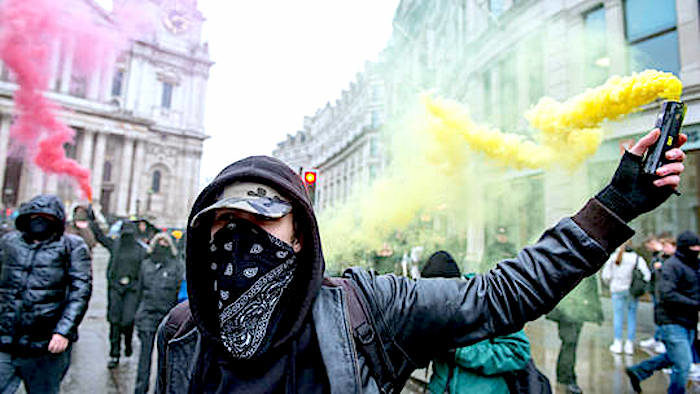 Protestors London