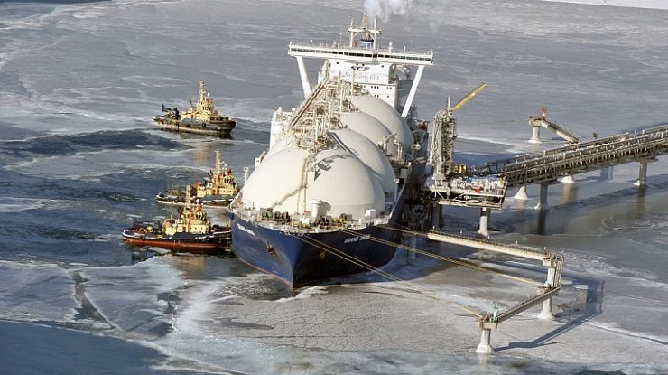 LNG tanker sakhalin island russia