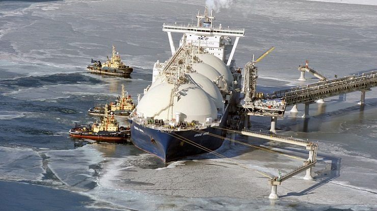 Click to enlarge LNG tanker sakhalin island russia