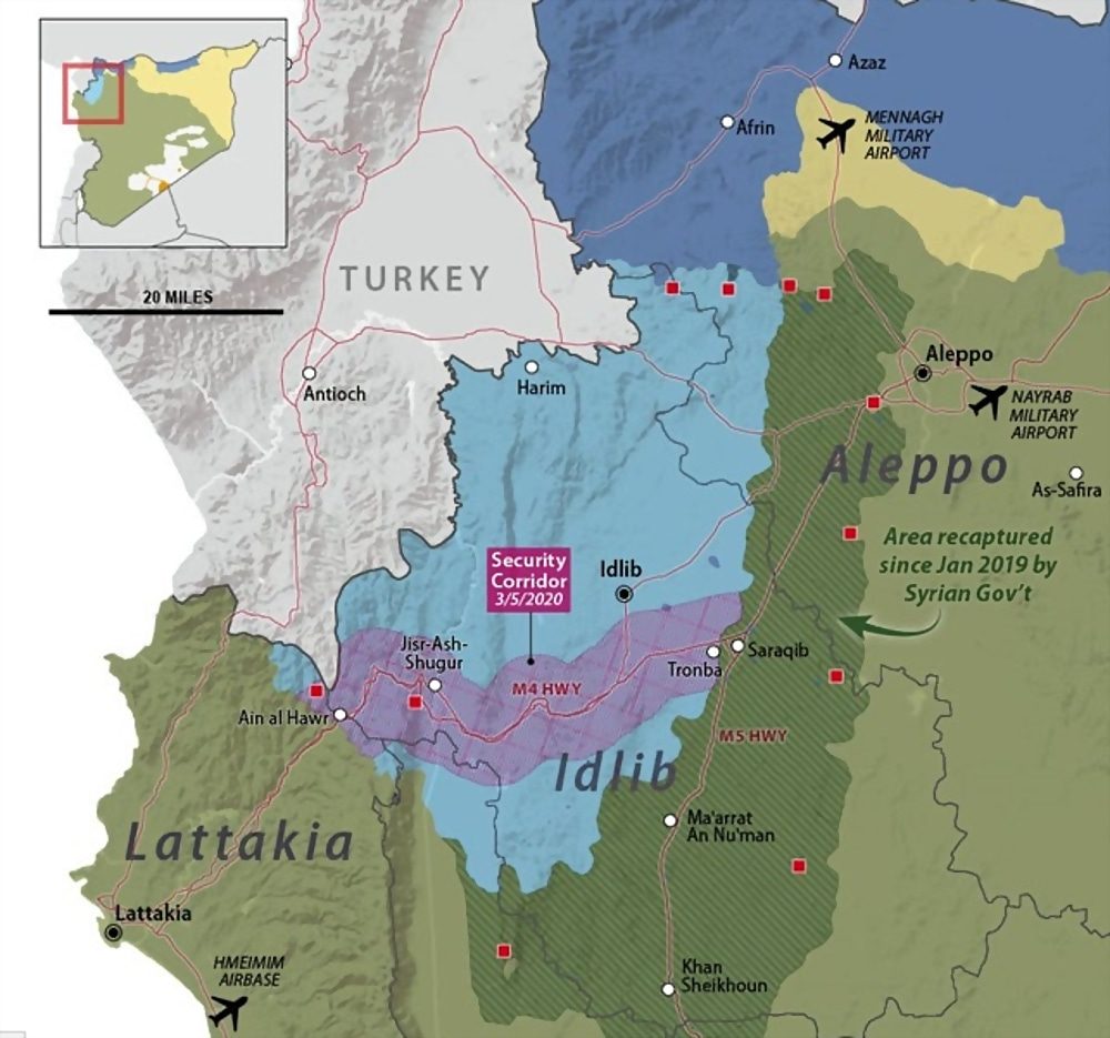 Idlib map march 2020