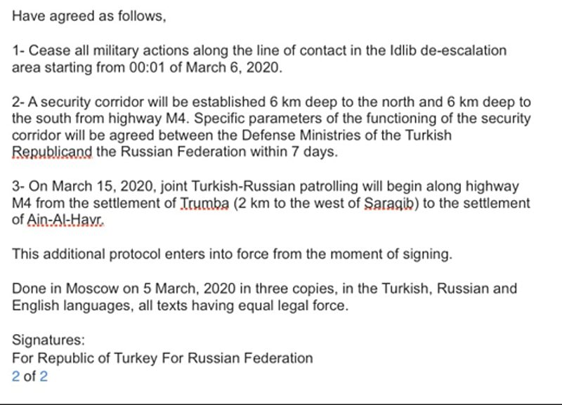 Click to enlarge terms Idlib Russia Turkey
