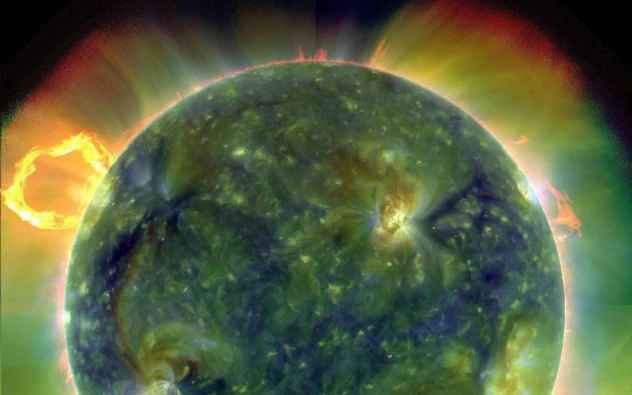 Click to enlarge ultraviolet image of the sun