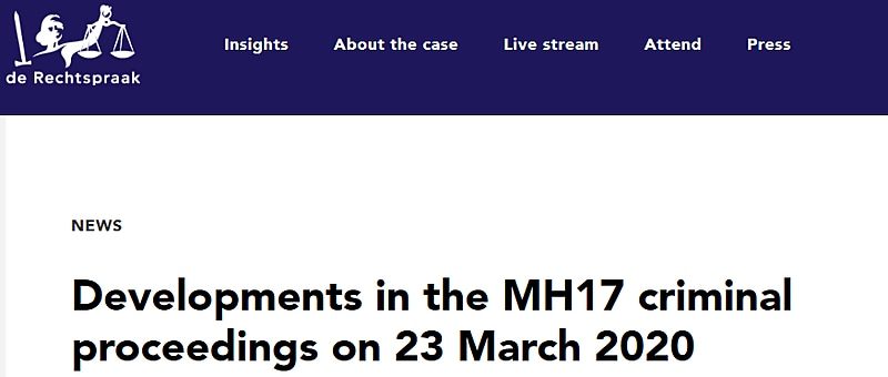 MH17 trial proceeding daily report