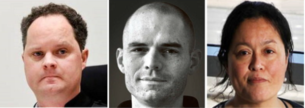 Prosecuting team in the MH17 case (L-R):  Thijs Berger, Ward Ferdinandusse, and Dedy Woei-A-Tsoi