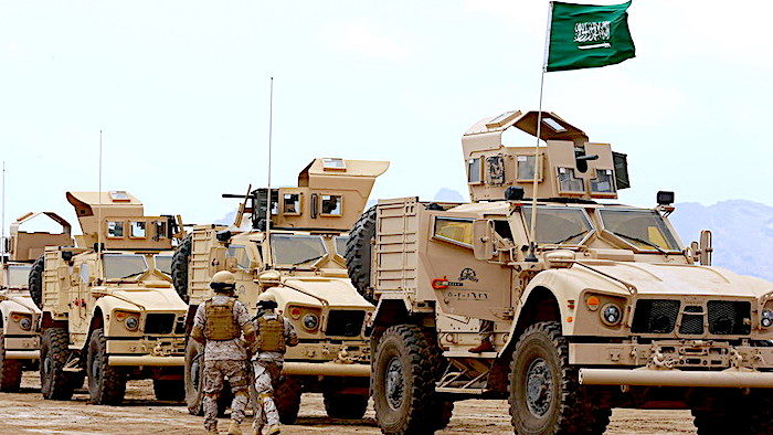 Click to enlarge Saudi armored personnel carriers