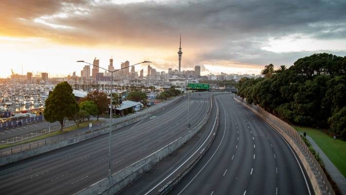 Empty Auckland Motorway