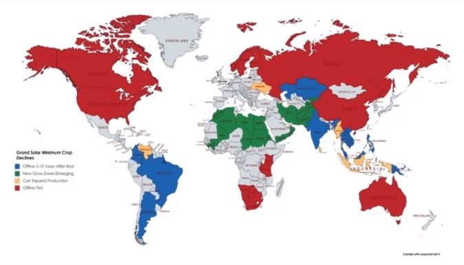 Global crop declines map