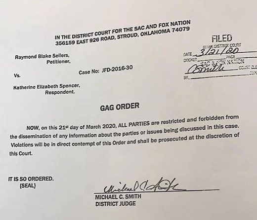 Gag order DistrictCourt