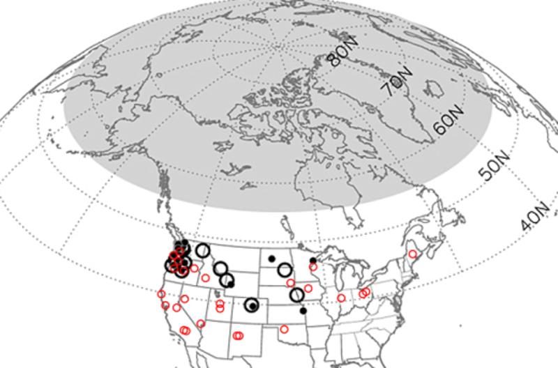 Click to enlarge The spread of NLCs