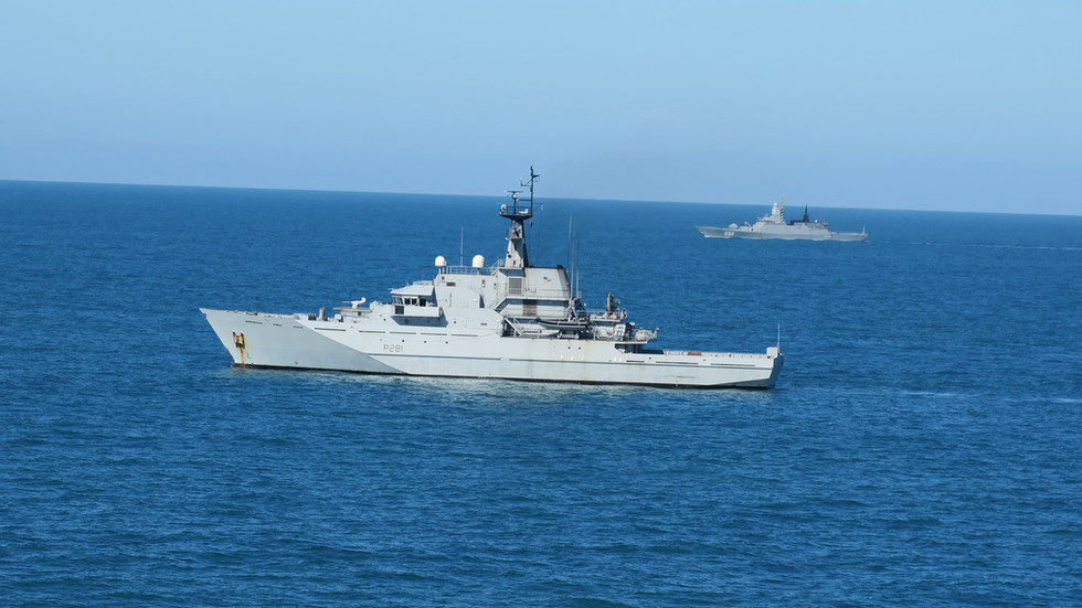 british ship russian ship UK coast