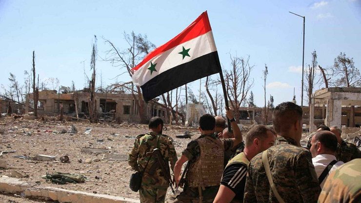 Click to enlarge Syrian arab army soldiers flag