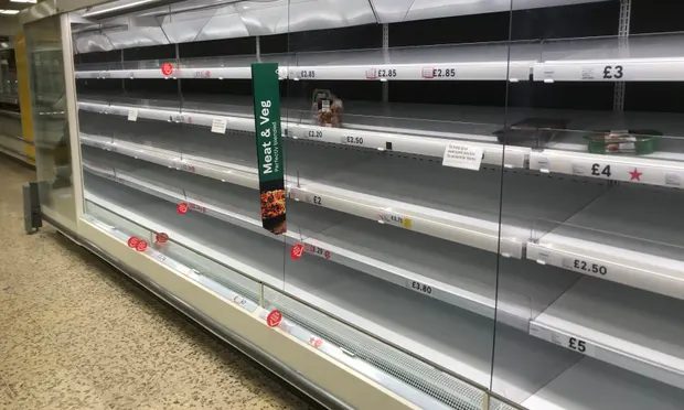 Empty shelves