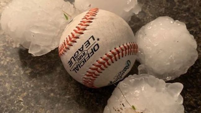 Baseball-sized hail