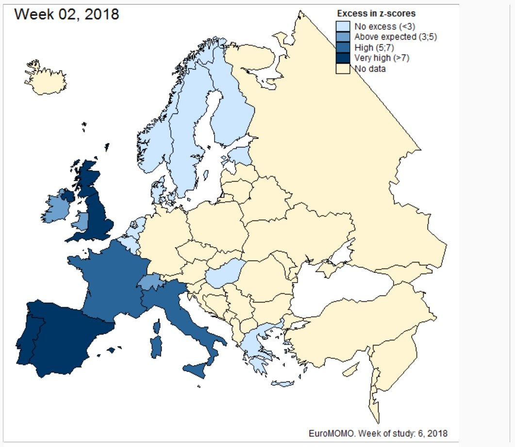 excess deaths europe