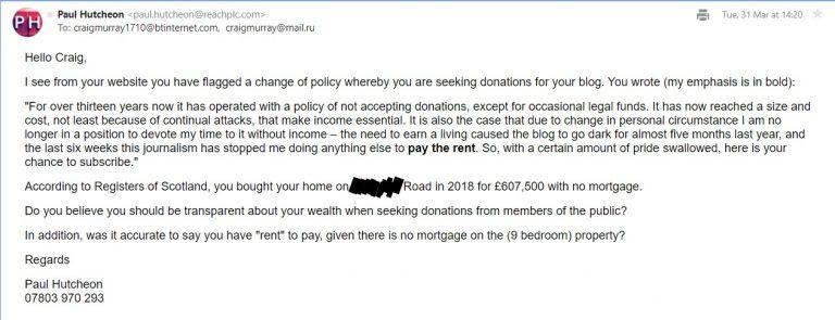 Click to enlarge craig murray letter daily record
