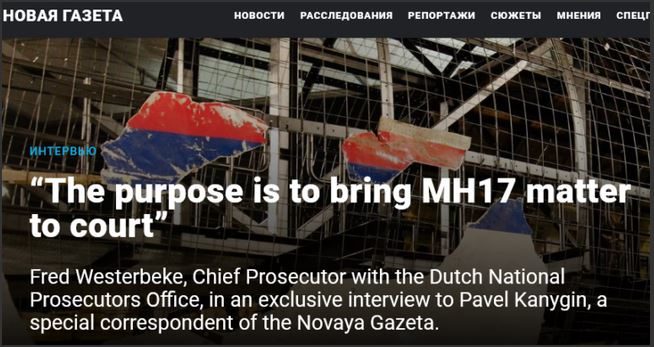 Click to enlarge russian article MH17