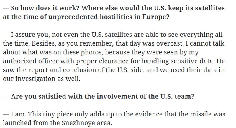 Click to enlarge russian article MH17