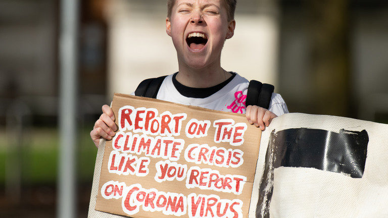 Click to enlarge Climate Strike protestor