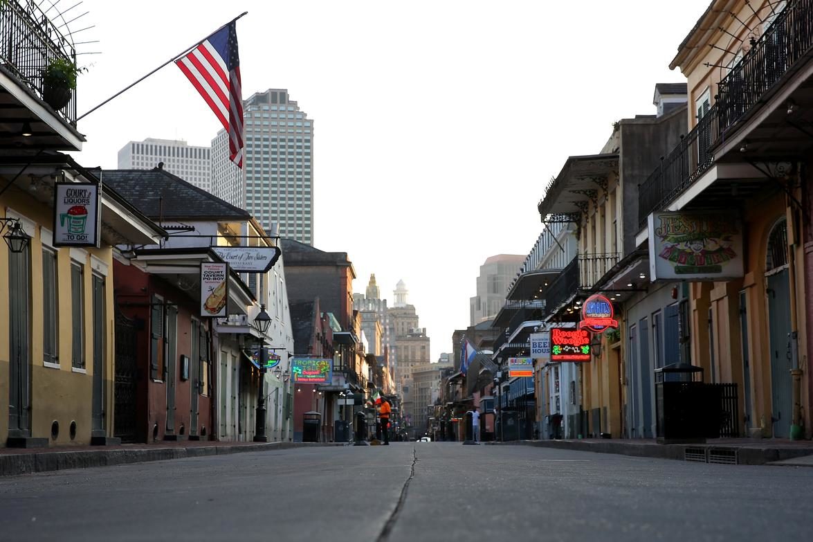 Click to enlarge new orleans bourbon street lockdown