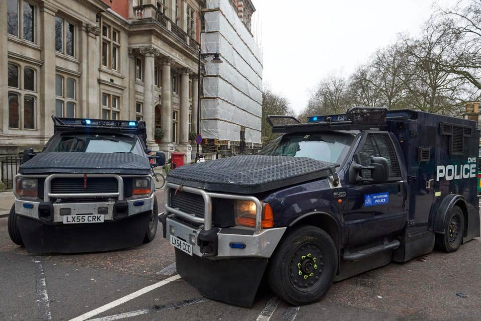 Click to enlarge Armoured police