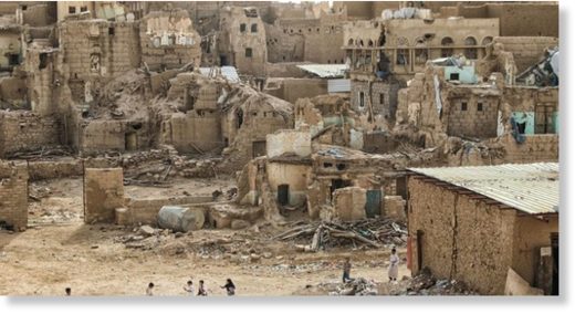 destruction in Yemen