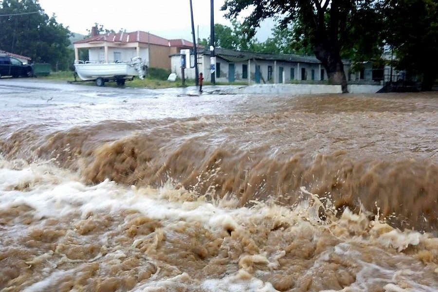 Click to enlarge Floods affected Skiathos, South Pelion and Skopleos, Greece, April 2020.